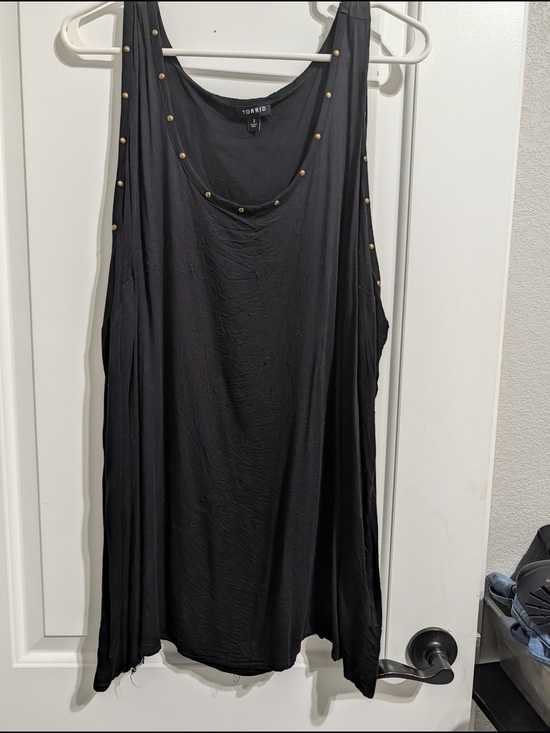 torrid Tops - torrid Black Tank with Gold Stud Trim